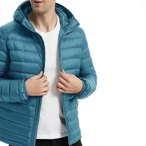 Veste rembourrée style rue haute en polyester 100% pour hommes, manches longues, doudoune d'hiver mince - Product Image 2