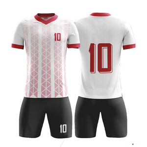 Conjunto de Uniforme de Fútbol Deportivo de Verano Sublimado Personalizado de Alto Rendimiento, Transpirable, Cuello en V, Manga Corta, Pantalones Cortos de Fútbol de Secado Rápido - Product Image 1