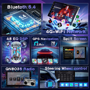 Universelles 9-Zoll-2-DIN-Touchscreen-Octa-Core-GPS-Navigationssystem Android-Autoradio Android 15 Auto-Elektronik Kfz-MP3-Player 4G LTE - Product Image 5