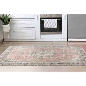 Geometric Printed <b>Rug</b>, <b>Chenille</b>, Oushak, Accent, Non-Slip, Medallion, Turkish, Bohemian, Housewarming,<b>Chenille</b> <b>Rug</b> - Product Image 3