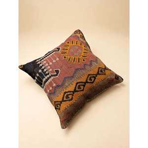 Funda de Cojín Kilim Turco Vintage de 40 x 40 cm para Asientos y Almohadas - Product Image 4