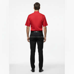 Conjunto de Uniforme Corporativo Personalizado en Color Rojo para Personal, Hombres y Mujeres, Uniforme Formal para Recepción de Hotel, Fabricante de Uniformes de Oficina - Product Image 3