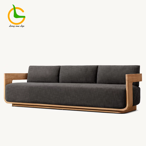 チークガーデン家具チークガーデンソファヴィラパティオ家具セットソリッドウッドガーデンセットホテル家具ソファセット - Product Image 4