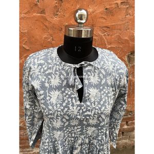 Ropa bohemia de algodón para mujer, Túnica estampada de playa de diseñador, vestido envolvente, ropa de playa india, venta al por mayor - Product Image 2