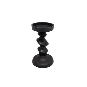 Portavelas de Metal, último diseño, acabado dorado/negro para el hogar, boda, Navidad, iluminación de mesa, decoración, pilar de vela - Product Image 3