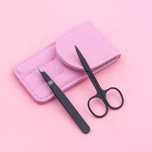 3pcs Private Label Custom Packaging EIZA INDS Glitter False Eyelashes Tweezer Set Beauty Applicator Eyelash Eyebrow Tweezers - Product Image 1