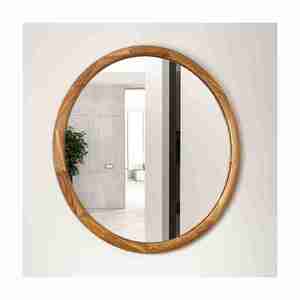 Miroirs de conception personnalisée et fabriqués pour chambres à coucher Décoration intérieure Fabricant et exportateur de cadre en bois rond avec qualité pour exportation - Product Image 4