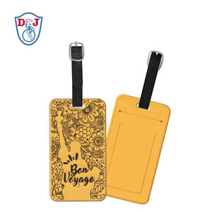 Etiqueta personalizada para equipaje, etiqueta de parche bordado de cuero - Product Image 4