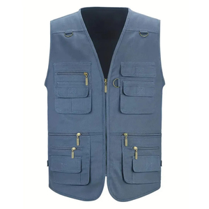 Gilet Cargo utilitaire pour hommes vêtements d'extérieur d'hiver travail Photo pêche Safari toile séchage rapide Style High Street bonne qualité - Product Image 5
