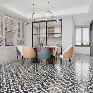 Baldosa de Cemento 200x200 Hecha a Mano con Fuerte Carácter Marroquí y Detalles Artísticos. - Product Image 3