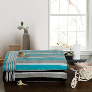 Proveedor Indio, Juego de Toallas de Baño con Rayas de Terciopelo Teñidas con Hilo de la Mejor Calidad, Última Llegada 2026, para Adultos al Mejor Precio - Product Image 5