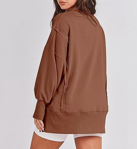 Sudaderas Lisas de Color Sólido para Mujer, Sudaderas Lisas al por Mayor, las Más Vendidas, Material Personalizado de Algodón y Poliéster - Product Image 2