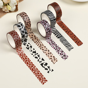 Động vật in sáng tạo DIY trang trí băng dính ngựa vằn <span class=keywords><strong>Leopard</strong></span> Tiger <span class=keywords><strong>Washi</strong></span> Băng bán buôn - Product Image 5