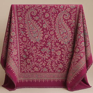 Châle d'hiver pour femme, qualité supérieure, pur laine, long, rectangulaire, à pois, réversible, léger, durable, respirant, séchage rapide - Product Image 1