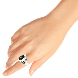 Nouvelle arrivée, bague en argent sterling 925 de qualité supérieure, livrée avec une pierre précieuse labradorite de coupe ovale classique, bague unisexe parfaite dans un style bohème - Product Image 3