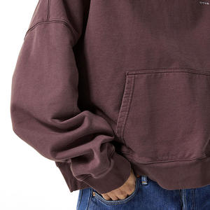 Nouveau style pull boxy unisexe à capuche, épais, imprimé, 100 % coton tricoté, col à capuche, polyvalent et décontracté - Product Image 6