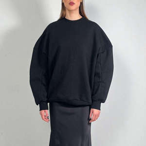 เสื้อสเวตเชิ้ตลำลองทรงโอเวอร์ไซส์สำหรับผู้หญิง มีกระเป๋า แขนยาว มีฮู้ด ผ้าฟลีซนุ่ม ระบายอากาศได้ดี เหมาะสำหรับฤดูใบไม้ร่วงและฤดูหนาว - Product Image 5