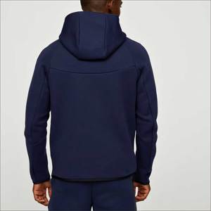 Ensemble de survêtement à capuche en molleton technique respirant coupe classique, coupe-vent, séchage rapide, écoresponsable, avec bande latérale, pour le sport d'hiver - Product Image 2