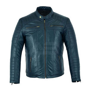 แจ็กเก็ตหนังวัวสำหรับผู้ชายไซส์พิเศษคอตั้งสำหรับใช้กลางแจ้งในฤดูหนาว - Product Image 1