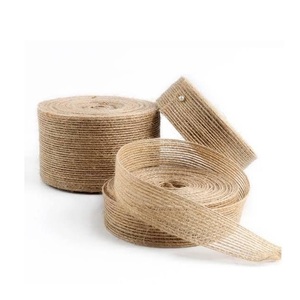 Cinta de cinta de yute impresa con árbol ecológico más vendido con bordes ásperos Artesanía de Bangladesh - Product Image 3