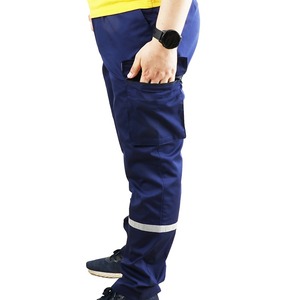 Overoles de Trabajo 100% Algodón, Ropa de Trabajo de Construcción al por Mayor, Overol Azul Marino Oscuro Reflectante para Trabajadores - Product Image 4