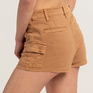 Pantalones cortos Cargo para mujer de color sólido hechos de material transpirable totalmente personalizados/Diseña tus propios pantalones cortos Cargo ligeros para mujer - Product Image 2