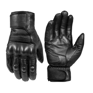 Gants en cuir coupe-vent écran tactile équitation VTT vélo gants chaud gant moto hiver vélo moto gants - Product Image 1