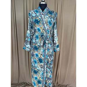 Recycled Silk Sari Women's Boho Chic Vintage Beach Cover <b>Dress</b> Robe for Resort Wear <b>Gypsy</b> House Kimono for Lounge Swimsuit Up's - Product Image 1