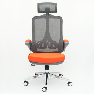 Silla ergonómica de malla para personal/operarios con altura ajustable, espuma/tela y reposacabezas ajustable - Product Image 2