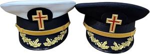 Chapeau de Capitaine Noir Maçonnique Chevalier Templier en Coton – Matériaux Premium Importés - Product Image 5