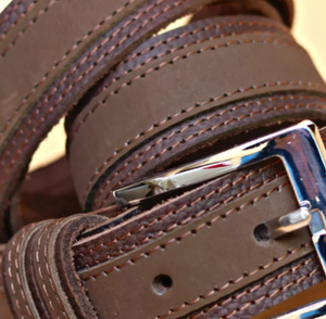 Vente chaude classique Vintage boucle ardillon ceintures en cuir de buffle pleine fleur ceintures en cuir véritable décontractées confortables du Pakistan - Product Image 4