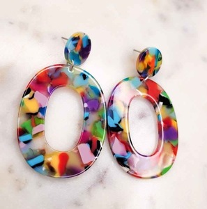 Pendientes de Resina Bordados a Mano, Joyería de Moda de Acero Inoxidable para Mujeres y Niñas, Estilo Clásico para Bodas, Alta Calidad - Product Image 5