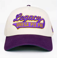 OEM ODM 3D bordir Logo topi bisbol dua warna 5 Panel berstruktur Gorras topi Puff bordir topi Snapback topi olahraga luar ruangan