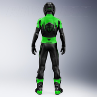 Traje de Motocicleta Rawasaki Ninja ZX10R de Cuero Vacuno/Canguro MotoCP Mooney 46 Mono de Motociclismo de 1 Pieza para Pista/Conducción con Certificación CE