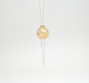 Ornements de Noël en verre peint à la main de luxe, en forme de chaussettes et de moufles - Vente en gros OEM, décorations suspendues - Product Image 5
