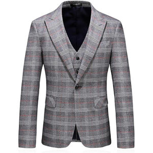 Costume d'affaires rayé de qualité supérieure, blazer imprimé pour hommes, blazer croisé, blazer pour hommes pour les demoiselles d'honneur, costumes pour hommes grande taille - Product Image 2