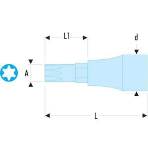 ดอกบิตหกเหลี่ยมแบบยาว Facom - Product Image 2