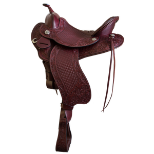 Sillín de caballo occidental de vaquero de cuero genuino de alta calidad, juego de tachuelas de cuerno cómodas hechas a mano para Western Riding Endurance Trail - Product Image 1