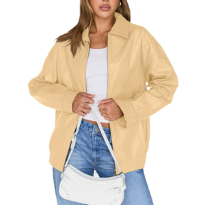 <b>Unique</b> Hot Selling Design Women Leather Jacket Leather Women's Jackets for Women's OEM Design Logo Jackets In 2026 - Product Image 1