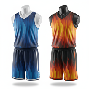 Conjunto de Baloncesto con Estampado Completo |   Colores Personalizados para Equipos |   Conjunto de Uniforme Profesional para Sublimación - Product Image 3