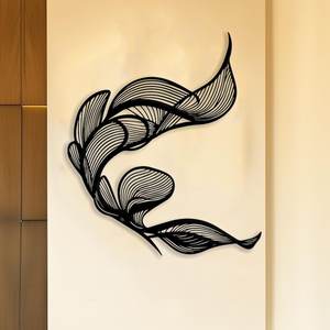 Art mural en métal moderne, Art mural en métal de style moderne et luxueux, Grande décoration murale, Décoration intérieure minimaliste, Cadeau de fête des mères - Product Image 2