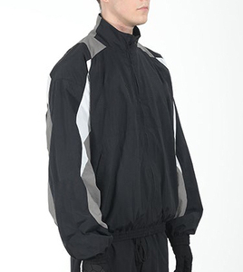 2024 personnalisé hommes Polyester survêtement haut et pantalon Patch travail université coupe-vent veste haute qualité Fitness Nylon pour hommes décontracté - Product Image 4