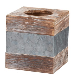 Boîte à mouchoirs en bois blanc, rectangulaire, faite à la main, housse, vente en gros, économique - Product Image 5