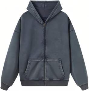 Sudadera con Capucha Extra Grande de Alta Calidad Personalizada, Estilo Urbano, Acabado Vintage Lavado al Ácido, Sudadera Clásica Urbana - Product Image 3