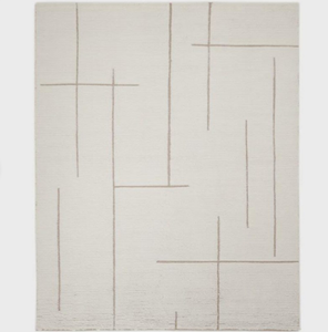 Tapis à poils hauts en laine nouée à la main blanc et doublure tapis fait main de haute qualité pour la réception des hôtels de salon - Product Image 2