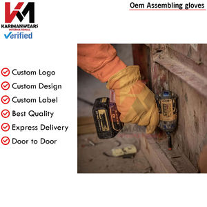 OEM Durable Leather Gloves for Heavy Duty Industrial Use Wholesale Cowhide Leather Gloves for Construction Fast Shipping - Product Image 2