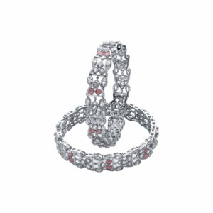 Bracelets AD inversés en argent de luxe modernes Bijoux de mode Bracelets en laiton plaqué argent - Product Image 3