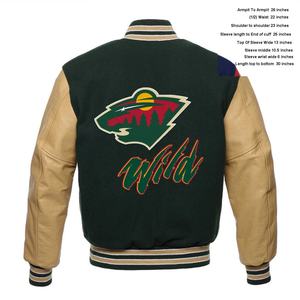 High Quality Custom Wool Body Leather Sleeve Varsity Jacket Casual Winter Season <b>Fur</b> Button Plus Size Low Cost Competitive Price - Product Image 6