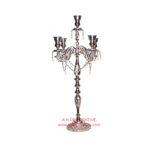 Candélabres en métal à usage de mariage noir mat de luxe avec 10 bras candélabres pilier bougeoir fait main pour la décoration de pièce maîtresse - Product Image 2