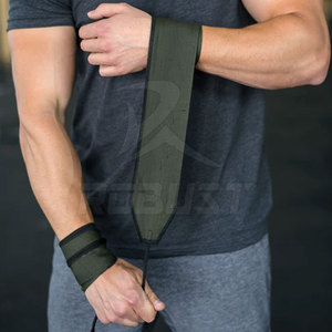 Muñequeras y correas de neopreno unisex con impresión de logotipo personalizado al por mayor Fitness seguridad gimnasio pesas y levantamiento de pesas correas de peso muerto - Product Image 5